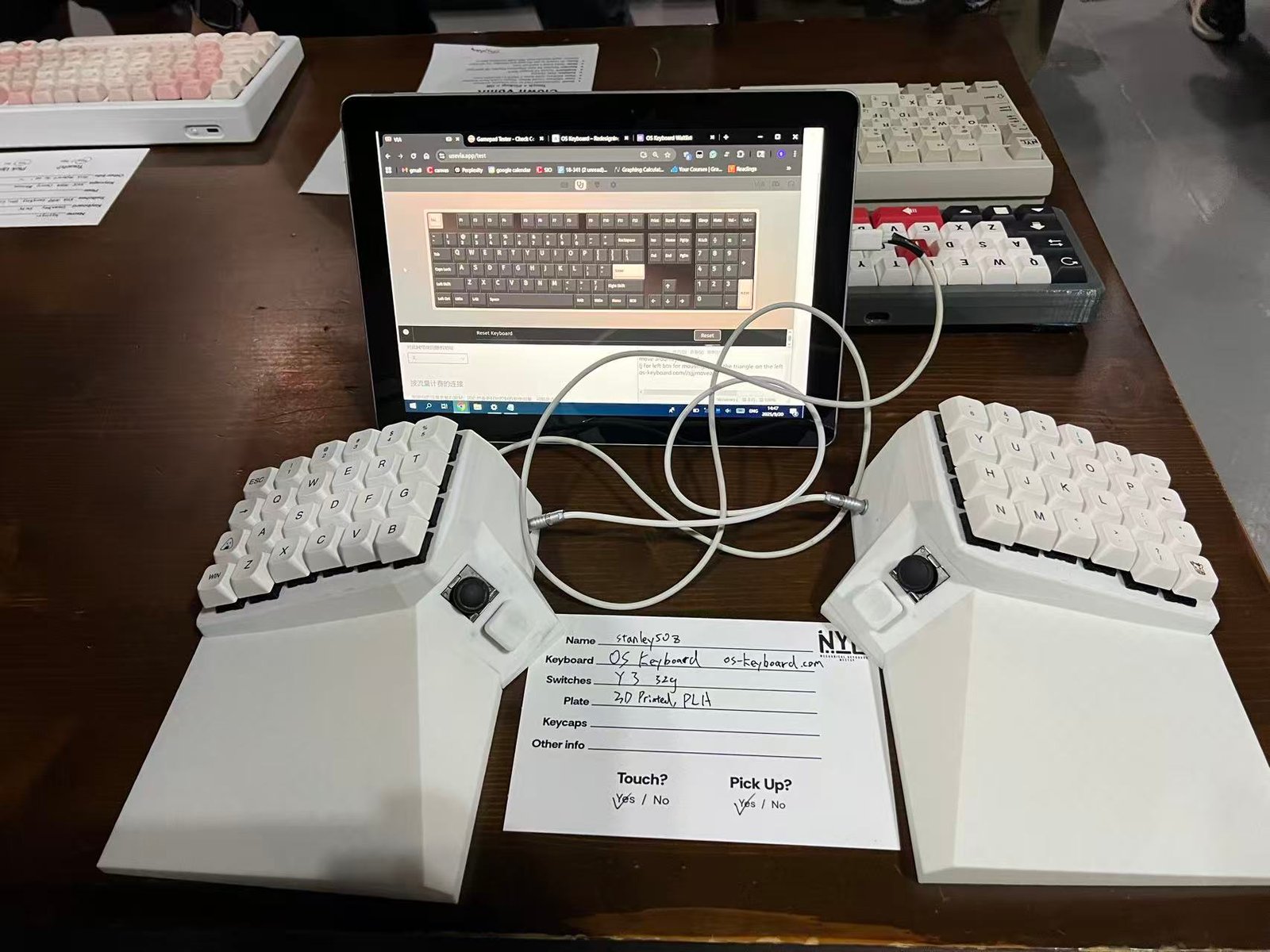 OS Keyboard on display at a New York City keyboard exhibition